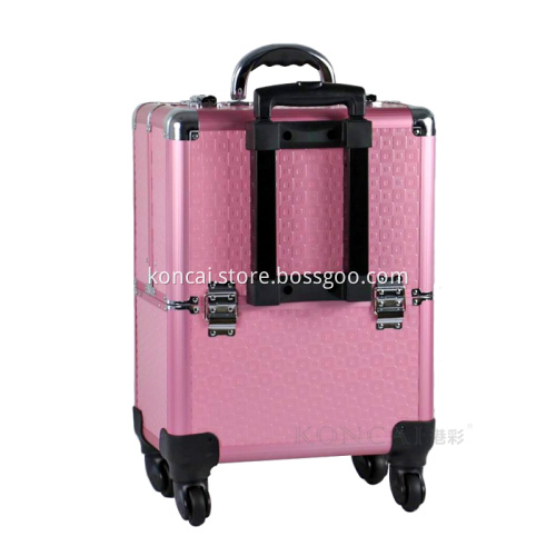 Travel Cosmetic Bag Makeup Train Case Rolling Aluminum Train Case